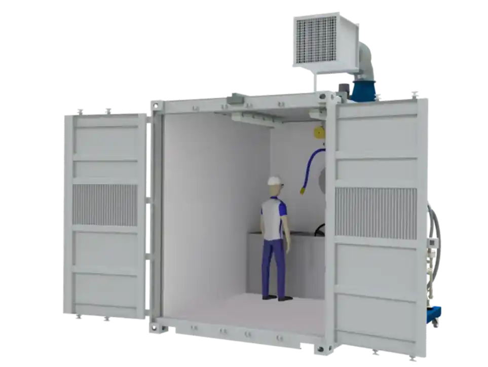 mobiele straalcontainer| DID-online.nl