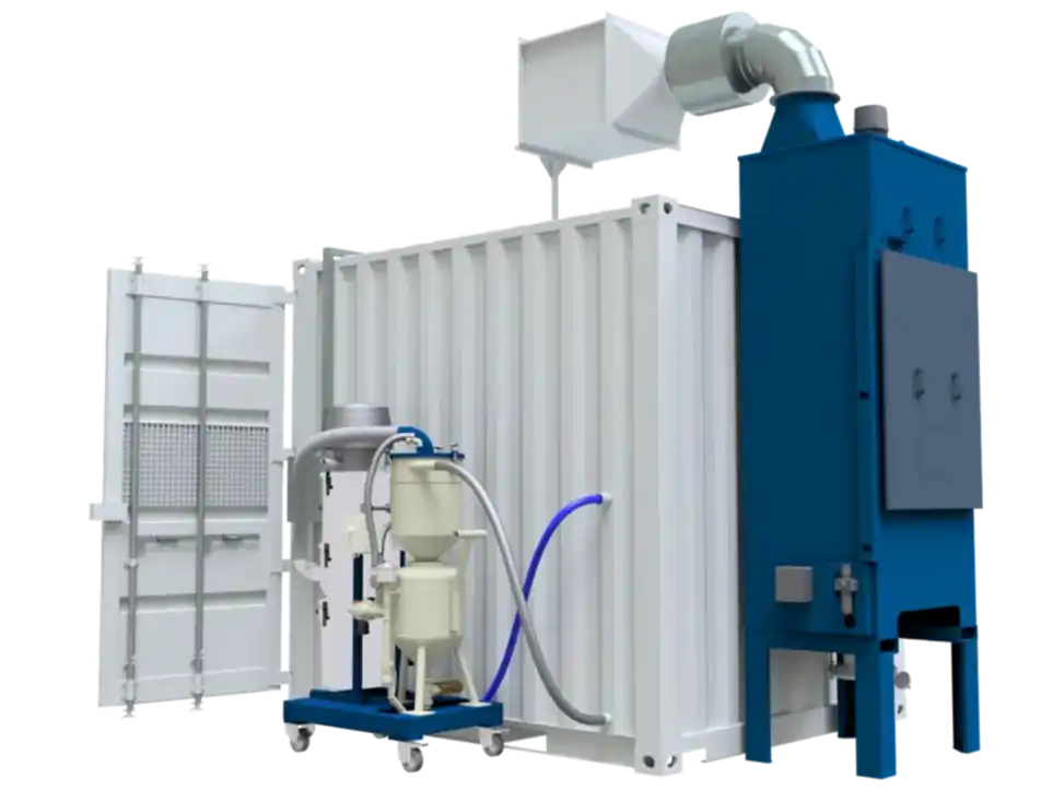 mobiele straalcontainer