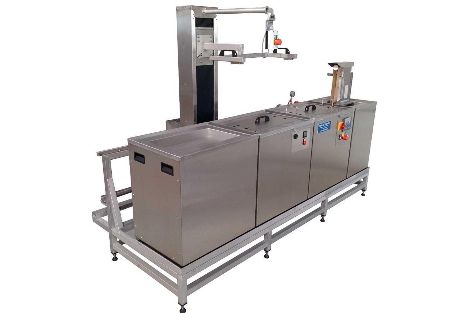 K-reiningsbaden met manueel transportsysteem