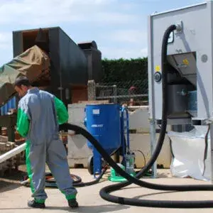 ABVAC Mobiel vacuum gritzuiger man met gritzuiger