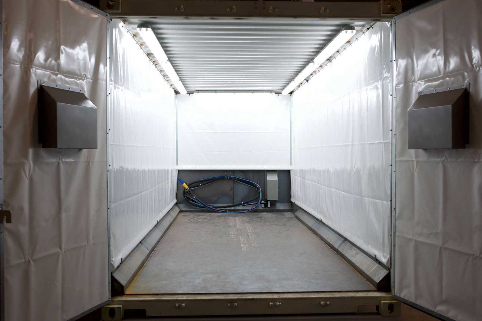 binnenkant straalcontainer